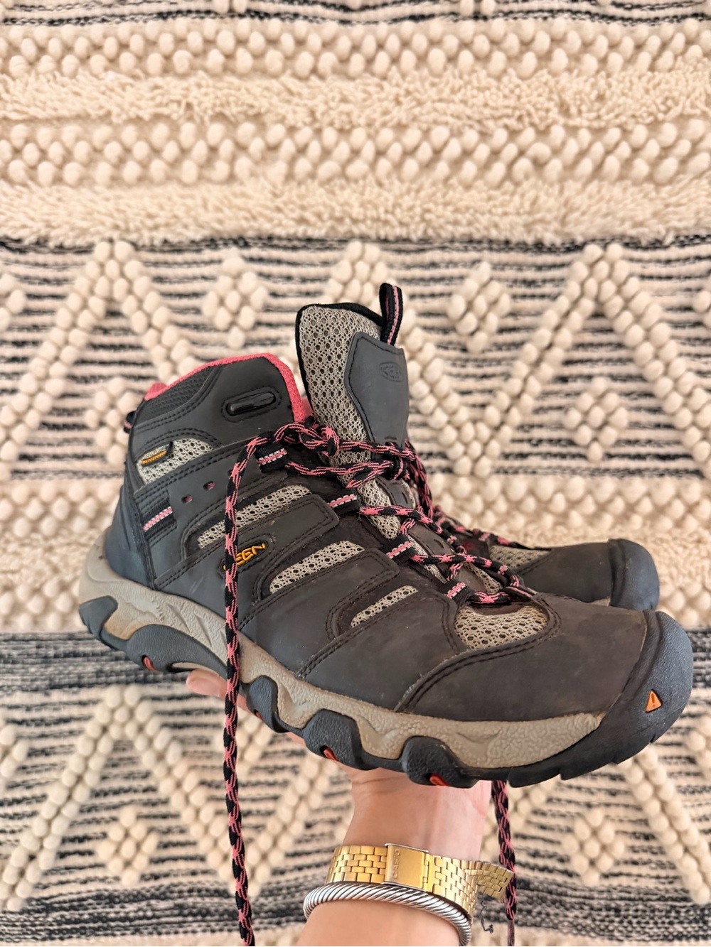 KEEN Raven & Slate Rose Koven Mid WP Leather Hiking Boot - Women’s Size 8.5